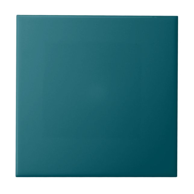 Deep Petrol Decorative Ceramic Tile (Front)