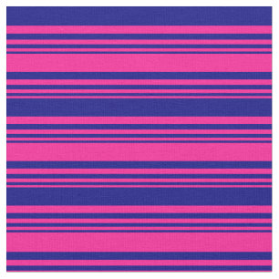 Deep Pink and Blue Colored Pattern Fabric