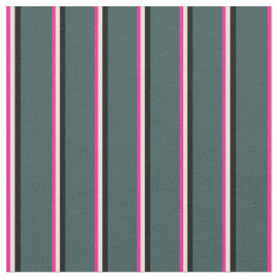 Deep Pink, Beige, Black, and Dark Slate Gray Fabric
