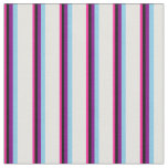 [ Thumbnail: Deep Pink, Black, Purple, Sky Blue & Light Cyan Fabric ]