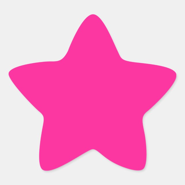 Deep Pink Blank Star Sticker (Front)
