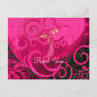 Deep Pink Calla Lily Art Thank You Card
