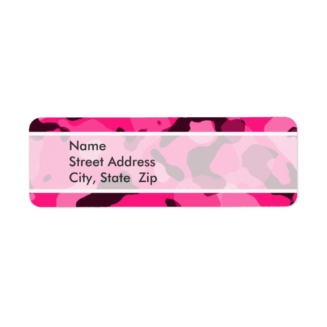 Deep Pink Camo; Camouflage Label (Front)