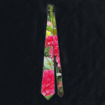 Deep Pink Dahlias Neck Tie<br><div class="desc">An eye-catching summer floral design, these deep pink dahlias are stylish and elegant. With the vibrant pink petals creating the perfect contrast to the background leaves and foliage, you will be able to enjoy the flowers of an English cottage garden every day of the year when you choose these deep...</div>