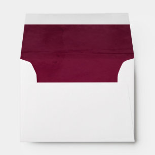 Deep Pink Faux Velvet Textured Look Lining Envelope