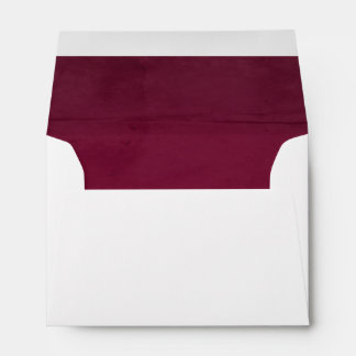 Deep Pink Faux Velvet Textured Look Lining Envelope