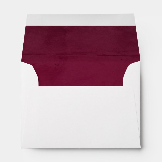 Deep Pink Faux Velvet Textured Look Lining Envelope (Back (Bottom))