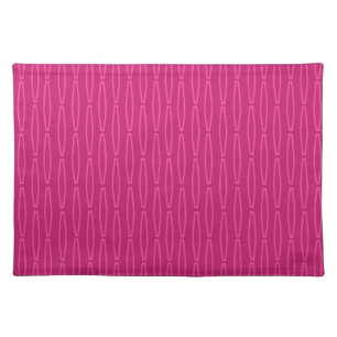 Deep Pink Geometric Repeat  Cloth Placemat