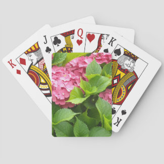 Deep Pink Hydrangeas Poker Cards