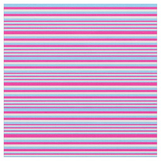 Deep Pink, Light Sky Blue, and Light Cyan Pattern Fabric