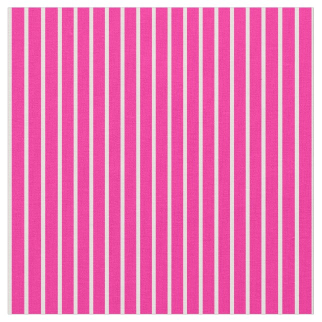 Deep Pink & Light Yellow Colored Lines Fabric (Close Up)
