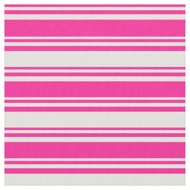 Deep Pink & Light Yellow Colored Pattern Fabric (Close Up)
