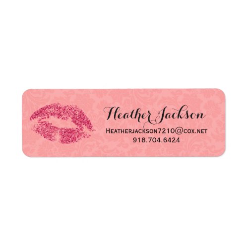 Deep Pink Lips Label