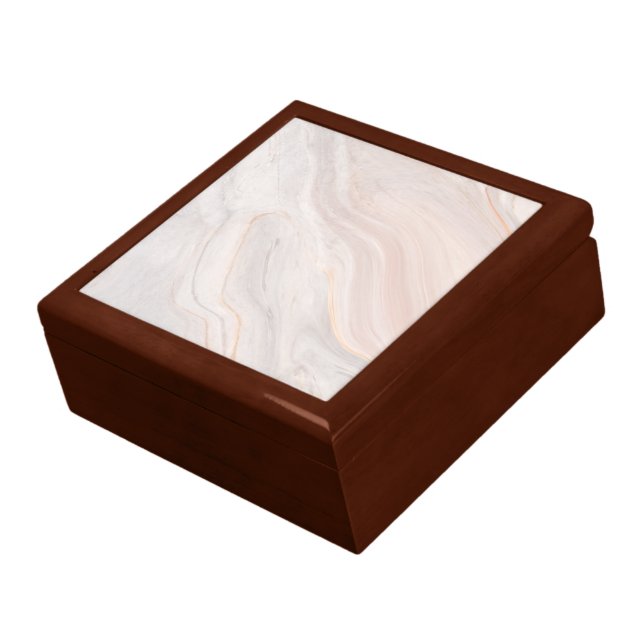 Deep Pink Marble Custom Keepsake Gift Box (Side)