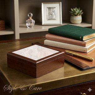 Deep Pink Marble Custom Keepsake Gift Box