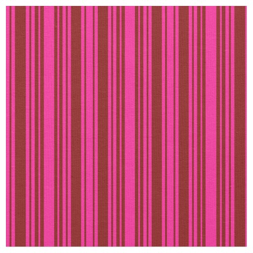 Deep Pink & Maroon Lined/Striped Pattern Fabric