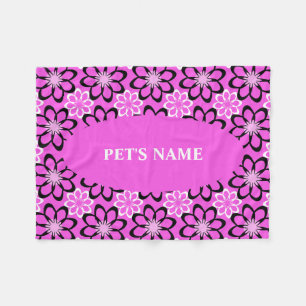 Deep Pink Personalized Dog Blankets