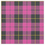 Deep pink plaid yellow/gold/black stripe fabric