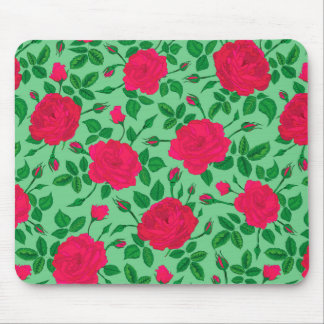 deep pink rose bushes mouse pad