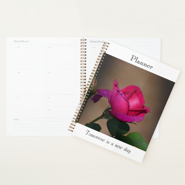 Deep Pink Rose Planner (Display)