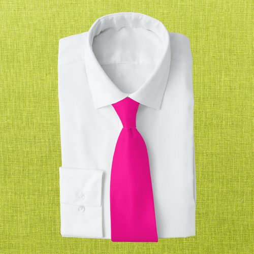 Deep Pink Solid Color Neck Tie