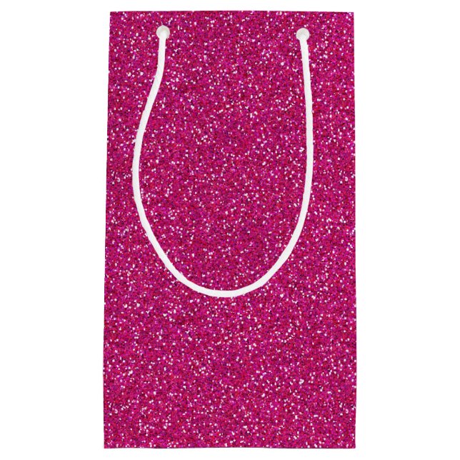 Deep Pink Sparkle Glitter Gift Bag (Front)