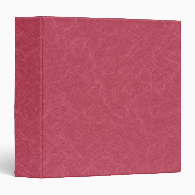 Deep pink  textured swirling  pattern 3 ring binder (Front/Spine)