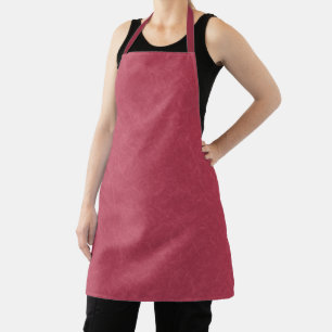 Deep pink textured swirling pattern apron