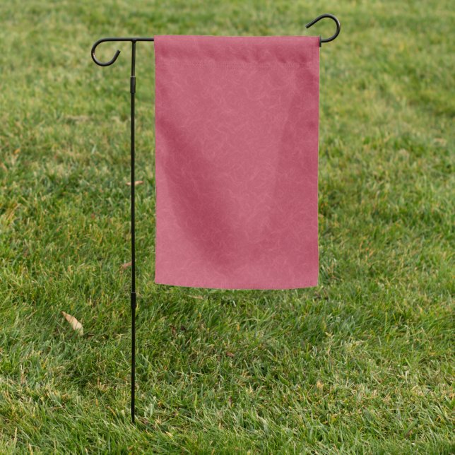 Deep pink  textured swirling  pattern garden flag (In SItu)