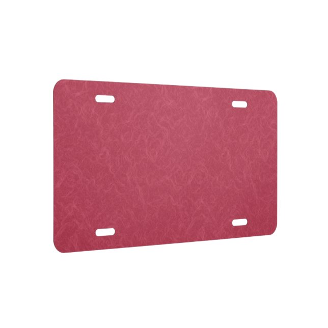 Deep pink  textured swirling  pattern license plate (Right)