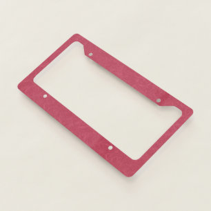 Deep pink textured swirling pattern license plate frame