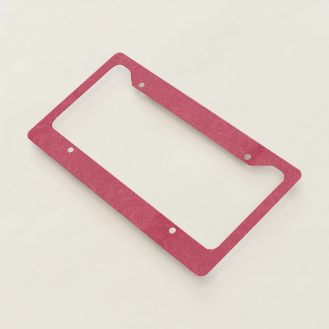 Deep pink  textured swirling  pattern license plate frame (3/4)