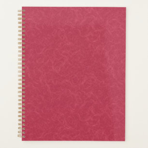 Deep pink textured swirling pattern planner