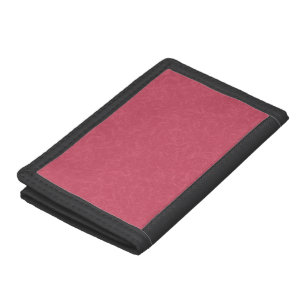 Deep pink textured swirling pattern tri-fold wallet