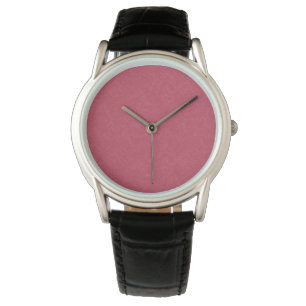 Deep pink textured swirling pattern watch