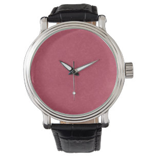 Deep pink textured swirling pattern watch