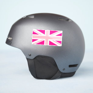 Deep Pink Union Jack Sticker
