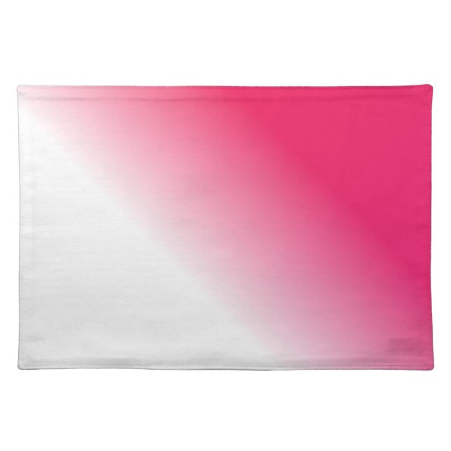 Deep Pink White Ombre Placemat (Front)