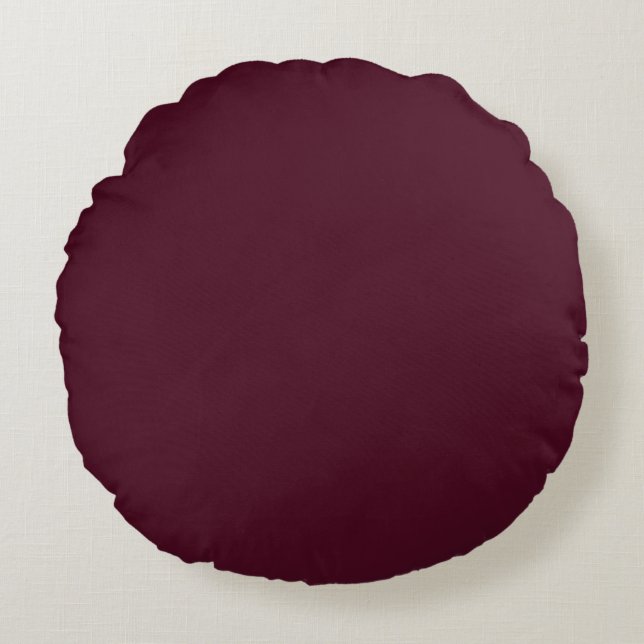 Deep Plum Round Throw Pillow (16") (Front)