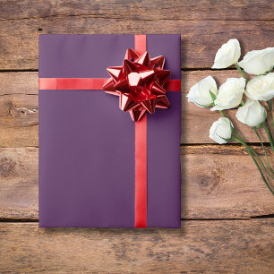 Deep Plum Solid Color   Classic   Elegant Wrapping Paper