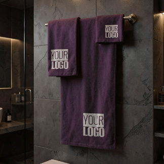 Deep Plun- add logo Bath Towel Set