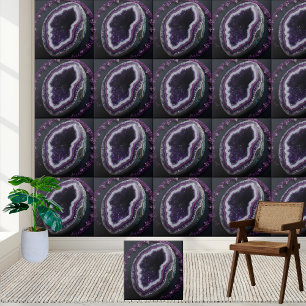 Deep Purple Amethyst Geode Tile