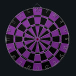 Deep Purple And Black Dartboard With Darts<br><div class="desc">Deep Purple And Black Dart Board</div>
