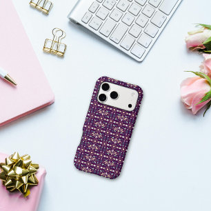 Deep Purple and Muted Earthy Abstract Geometri iPhone 17 Pro Max Case