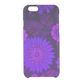 Deep Purple Art Deco Design Clear iPhone 6/6S Case