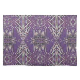 Deep Purple Art Nouveau Deco Kaleidoscopic Fractal Cloth Placemat