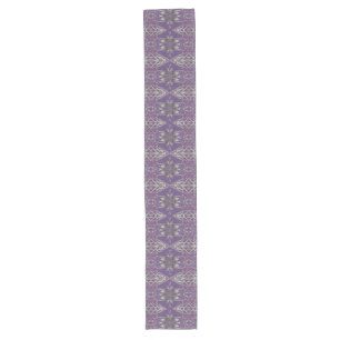 Deep Purple Art Nouveau Deco Kaleidoscopic Fractal Long Table Runner