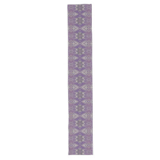 Deep Purple Art Nouveau Deco Kaleidoscopic Fractal Long Table Runner