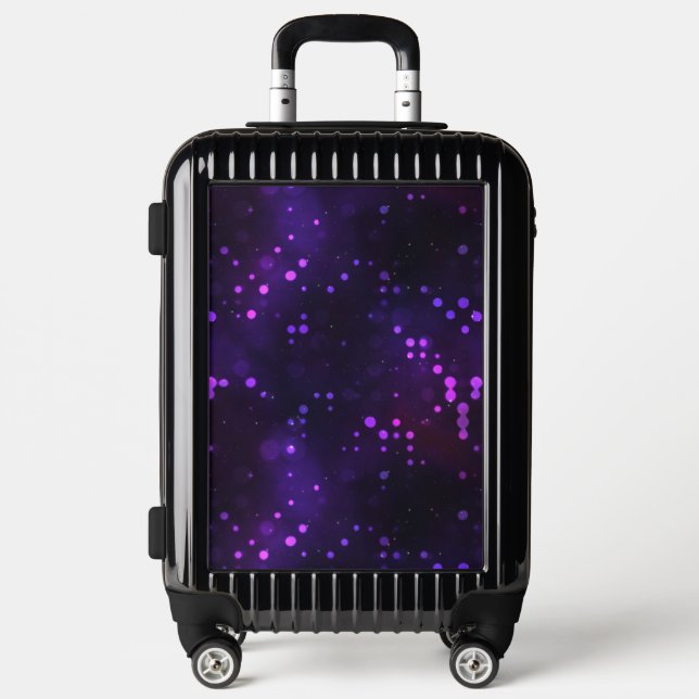 Deep Purple Bokehs Pattern Beautiful Luggage (Front)