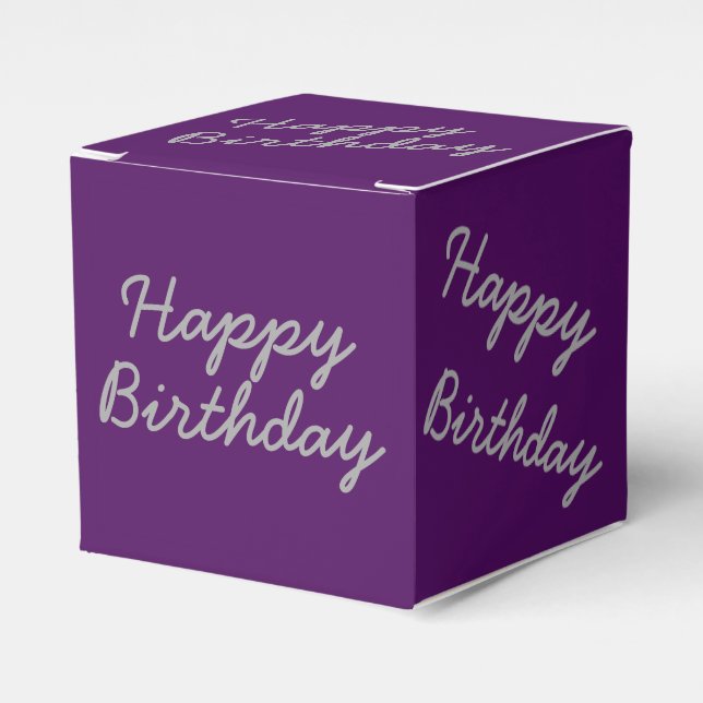 Deep Purple Classic Party Favor Boces Boxes (Front Side)